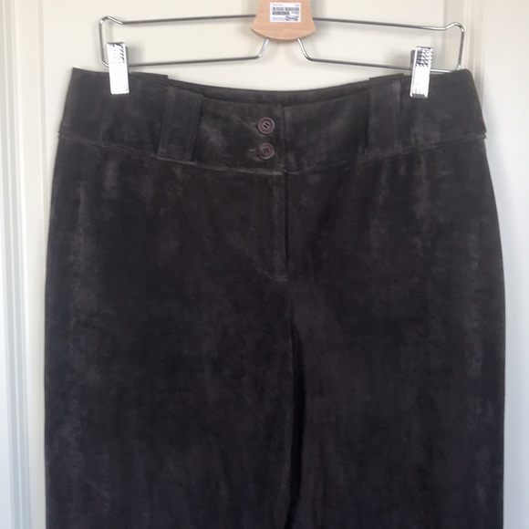 Genuine suede chocolate color pants. Size 10. - Picture 3 of 7